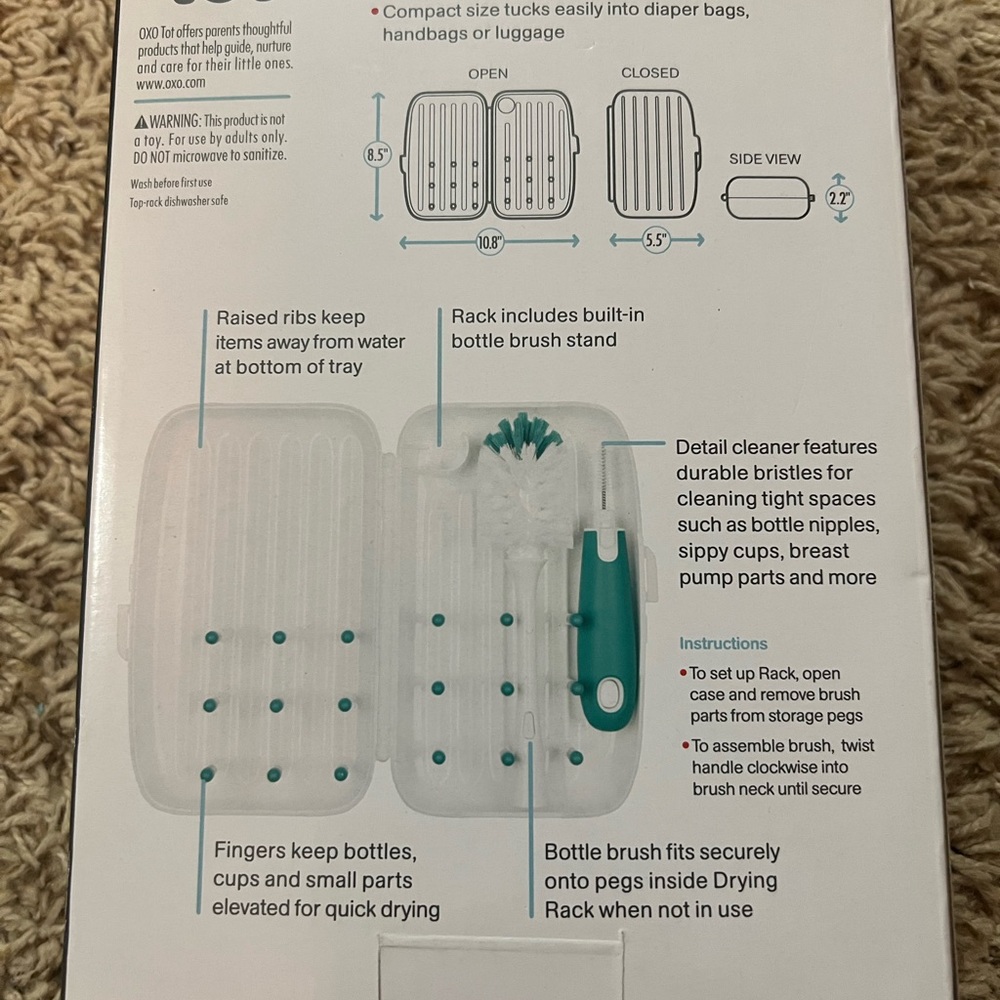 Oxo Tot on-the-go drying rack
